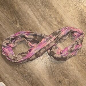Staring at stars- Pink and Brown Women's Infinity Scarf- one size
